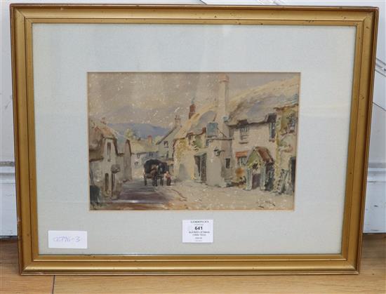 Alfred Leyman (1856-1933) watercolour, West Country street scene, signed, 18 x 26cm.